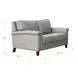Wendover Silver Leather 62" Loveseat