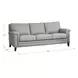 Wendover Silver Leather 84" Sofa