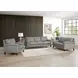 Wendover Silver Leather Living Room Set