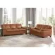 Ironvale Nutmeg Leather 62" Loveseat