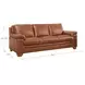 Ironvale Nutmeg Leather 84" Sofa