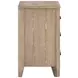 Breckenridge Medium Brown 3 Drawer Nightstand with USB Charging and LED