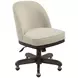 Hidden Treasures Leah Cream Upholstered Desk Chair with Swivel
