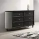 Skyline Onyx 6 Drawer Dresser