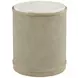 Hidden Treasures Light Stain Round Quartz Top End Table