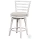 Meadowbrook Whitewash Swivel Counter Height Stool