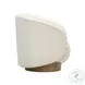 Presley Cream Velvet Swivel Accent Chair