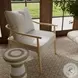 Dixie Cream Chenille Velvet Accent Chair