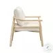 Dixie Cream Chenille Velvet Accent Chair