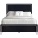Ava Black Queen Upholstered Panel Bed