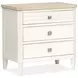 Whisperbay Sea Pearl and Driftwood 3 Drawer Nightstand with USB Charging