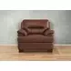 Calizor Pecan Leather Upholstered Lounge Chair