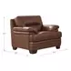 Calizor Pecan Leather Upholstered Lounge Chair