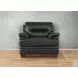 Calizor Black Leather Upholstered Lounge Chair