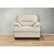 Calizor Vanilla Leather Upholstered Lounge Chair