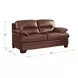 Calizor Pecan Leather 66" Loveseat