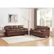 Calizor Pecan Leather 66" Loveseat