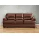 Calizor Pecan Leather Living Room Set