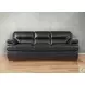 Calizor Black Leather 88" Sofa