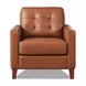 Cassian Nutmeg Leather Upholstered Accent Chair