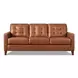 Cassian Nutmeg Leather 80" Sofa