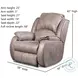 Cagney Brown Power Headrest Rocker Recliner