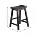 Saddleback Black 24" Counter Height Stool Set of 2