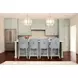 Sadie White and Blue Performance Fabric Counter Height Stool