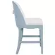 Sadie White and Blue Performance Fabric Counter Height Stool