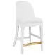 Sadie White Performance Fabric Counter Height Stool