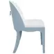 Sadie White and Blue Performance Fabric Dining Chair
