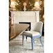 Sadie White and Blue Performance Fabric Dining Chair
