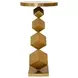 Salvador Gold Round Marble Top Side Table