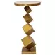 Salvador Gold Round Marble Top Side Table