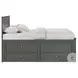 Santino Grey Full Storage Panel Bed