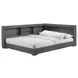 Santino Gray Full Bookcase Platform Bed