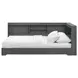 Santino Gray Full Bookcase Platform Bed
