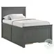 Santino Grey Twin Storage Panel Bed