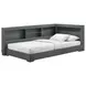 Santino Gray Twin Bookcase Platform Bed