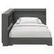 Santino Gray Twin Bookcase Platform Bed