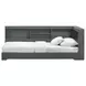 Santino Gray Twin Bookcase Platform Bed
