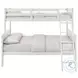 Santino White Twin Over Full Bunk Bed