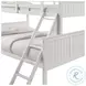 Santino White Twin Over Full Bunk Bed