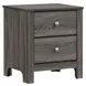 Santino Gray 2 Drawer Nightstand