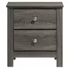 Santino Gray 2 Drawer Nightstand