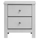 Santino White 2 Drawer Nightstand