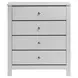Santino White 4 Drawer Chest