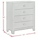 Santino White 4 Drawer Chest