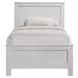 Santino White Twin Panel Bed