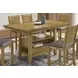 San Antonio Antique Brown Rectangular Counter Height Dining Room Set